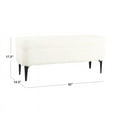 thumbnail image 4 of HomePop Large Modern Storage Bench with Metal Legs, 42"W x 14.5"D x 17.5"H, White Faux Fur, 4 of 11