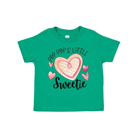

Inktastic Pop Pop s Little Sweetie with Pink Heart Cookie Gift Toddler Boy or Toddler Girl T-Shirt