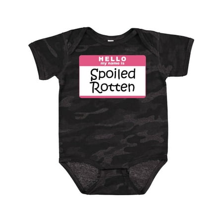 

Inktastic Spoiled Rotten Name Tag Gift Baby Boy or Baby Girl Bodysuit