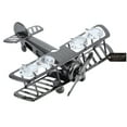 thumbnail image 1 of Gunmetal Grey Crystal Studded Bi Plane Ornament by Matashi, 1 of 7