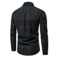 thumbnail image 4 of IROINNID Plain Long Sleeve Shirts for Men Casual New Shirt Plus Plaid Business Turndown Collar Blouse & Shirt Deals,Black, 4 of 8