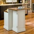 thumbnail image 3 of Home Styles Woodbridge Two Tier Kitchen Island in White and Oak, 3 of 4