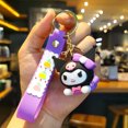 thumbnail image 4 of Llavero de Sanrio con bonito colgante de muñeca Kuromi de dibujos animados, llavero para coche, adorno para mochila escolar, joyería, regalos para amigos, 4 of 5