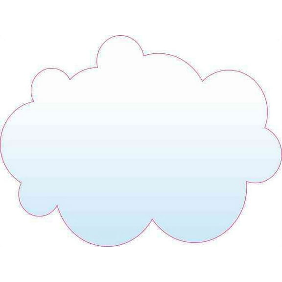 4inx3in Pale Blue Fade Cloud Sticker Vinyl Wall Decal Rain Clouds Stickers