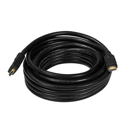 Monoprice Hdmi Cables - Monoprice Commercial Silver Series High Speed HDMI Cable, 4K @ 24Hz, 10.2Gbps, 24AWG, CL2, 15ft, Black