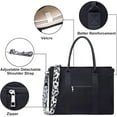 thumbnail image 6 of Lohol Tote Bag for Women Work 15.6 inch Canvas Shoulder Bags Computer Messenger Purse Teacher Handbag Office Briefcase Black-leopard Print, 6 of 10