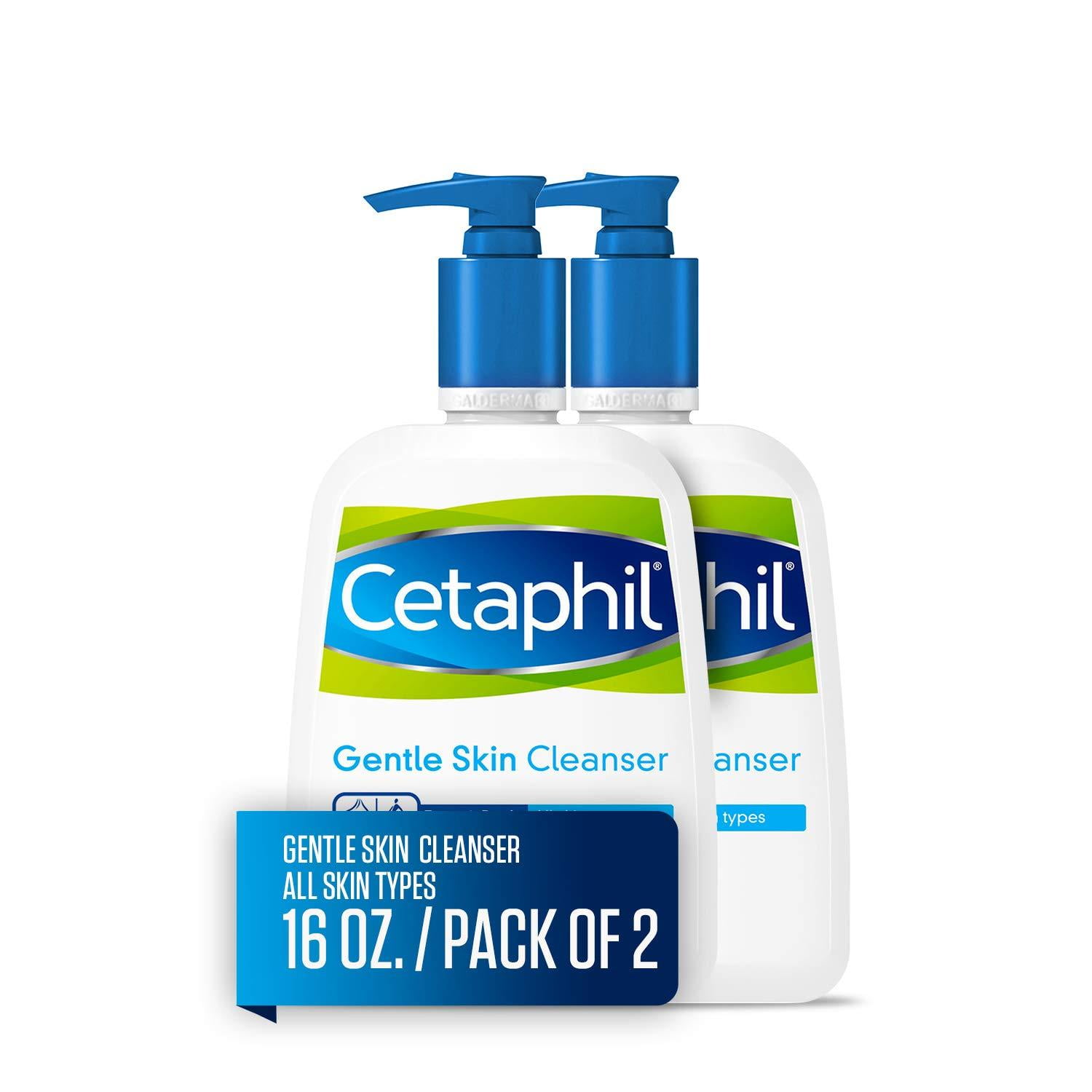 Cetaphil Gentle Skin Cleanser 16 fl oz (Pack of 2) Hydrating Face Wash & Body Wash Ideal