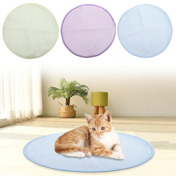 Alfombrilla para perros y gatos - Alfombra refrescante con tela de seda de hielo transpirable - Cama de refrigeración para mascotas de 40 cm en clima caluroso