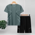 thumbnail image 2 of Boys Quick Dry Athletic Short-Sleeve T- Shirt and Mesh Shorts Set Summer Clothes for Boys, 2 of 4