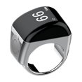 thumbnail image 1 of Anillo Inteligente de Aleación de Zinc + Caja de Carga, Contador Digital Resistente Al Agua, Pantalla Controlada por Aplicación, 5 Recordatorios de Tiempo de Oración, Plata, 18 mm, 1 of 5