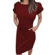 thumbnail image 1 of WILLBEST Regalos Para Mujer Vestido De Verano Con Cinturón Para Atuendos Casuales Y De Citas Diseño De Manga Corta Fácil De Cuidar Y Uso Versátil, 1 of 3