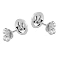 thumbnail image 3 of Happy Smiley Face .925 Sterling Silver Stud Earrings, 3 of 5