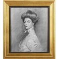 thumbnail image 2 of Portrait of Charlotte Greenough - 15"W x 16.5"H - Gold Frame - Grey, 2 of 2