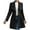 #1 long sleeve_Black, variant on Women's Shawl Collar Wool Trench Coat Button Down Lapel Midi Length Timeless Office Outerwear Winter Warm Classic Investment Piece
