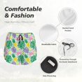 thumbnail image 5 of Running Shorts for Women, Leaves Bird Pineapple Workout Athletic Shorts with Pockets, Lounge Yoga Shorts Women, 5 of 7
