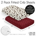 thumbnail image 4 of Sweet Jojo Designs Wild West Cowboy Red Brown and Off White Fitted Crib Sheets 2 Piece Set, 4 of 6