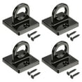 thumbnail image 1 of Ganchos en U de placa ocular U de Uxcell, paquete de 4 ganchos de metal para techo, anillos de hardware de montaje en pared, negro, 1 of 6