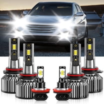 VEHIFOMO For Hyundai Santa Fe Sport 2017-2018 LED Headlight High Low Fog light Bulbs 6500K