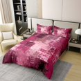 thumbnail image 2 of Erosebridal Housse de Couette en Coton 100 % à Impression à l'Huile Double, Housse de Couette en Coton 100 % Mode Moderne Taille Double, Décor Ombré Abstrait, Réversible 3 Pcs (Sans Couette), 2 of 6