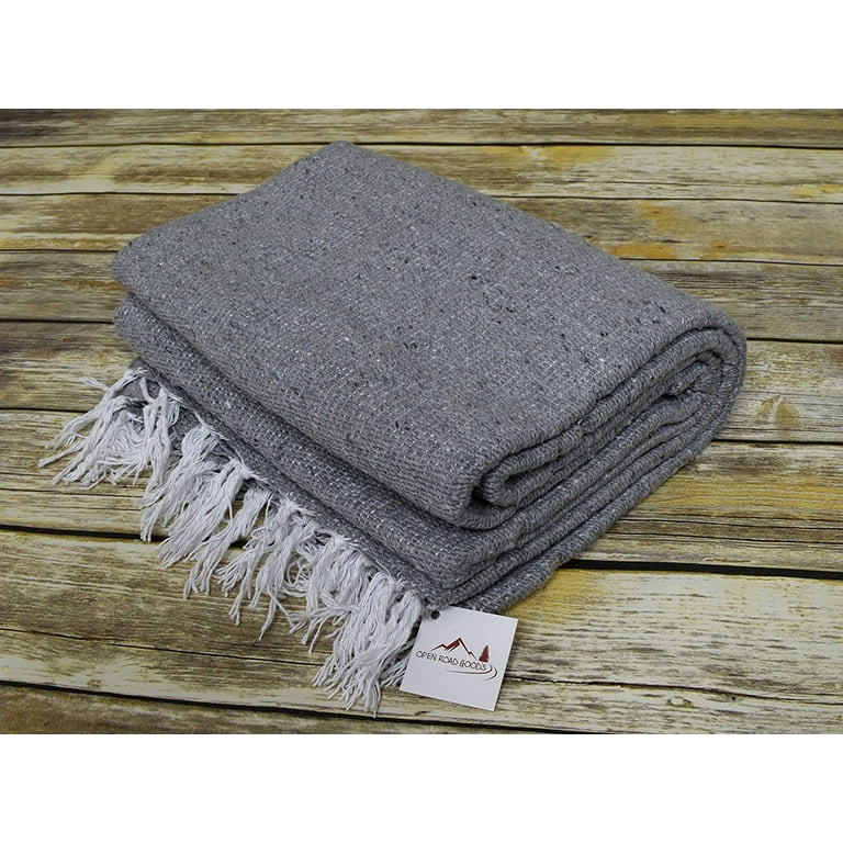 Gray mexican blanket sale