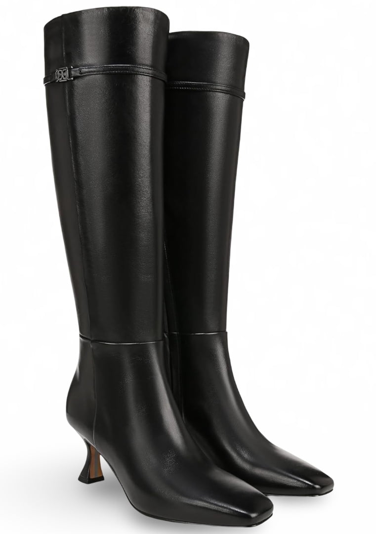 (取寄) サムエデルマン レディース ポーター Sam Edelman women Porter Black Leather Wide Calf Sam Edelman Women's Porter Knee High Boot Black Leather Wide Calf