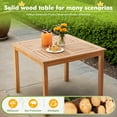 thumbnail image 3 of Devoko 5 PCS Acacia Wood Patio Furniture Set Square table and Chairs with Cushions for 4 People,Burlywood, 3 of 7