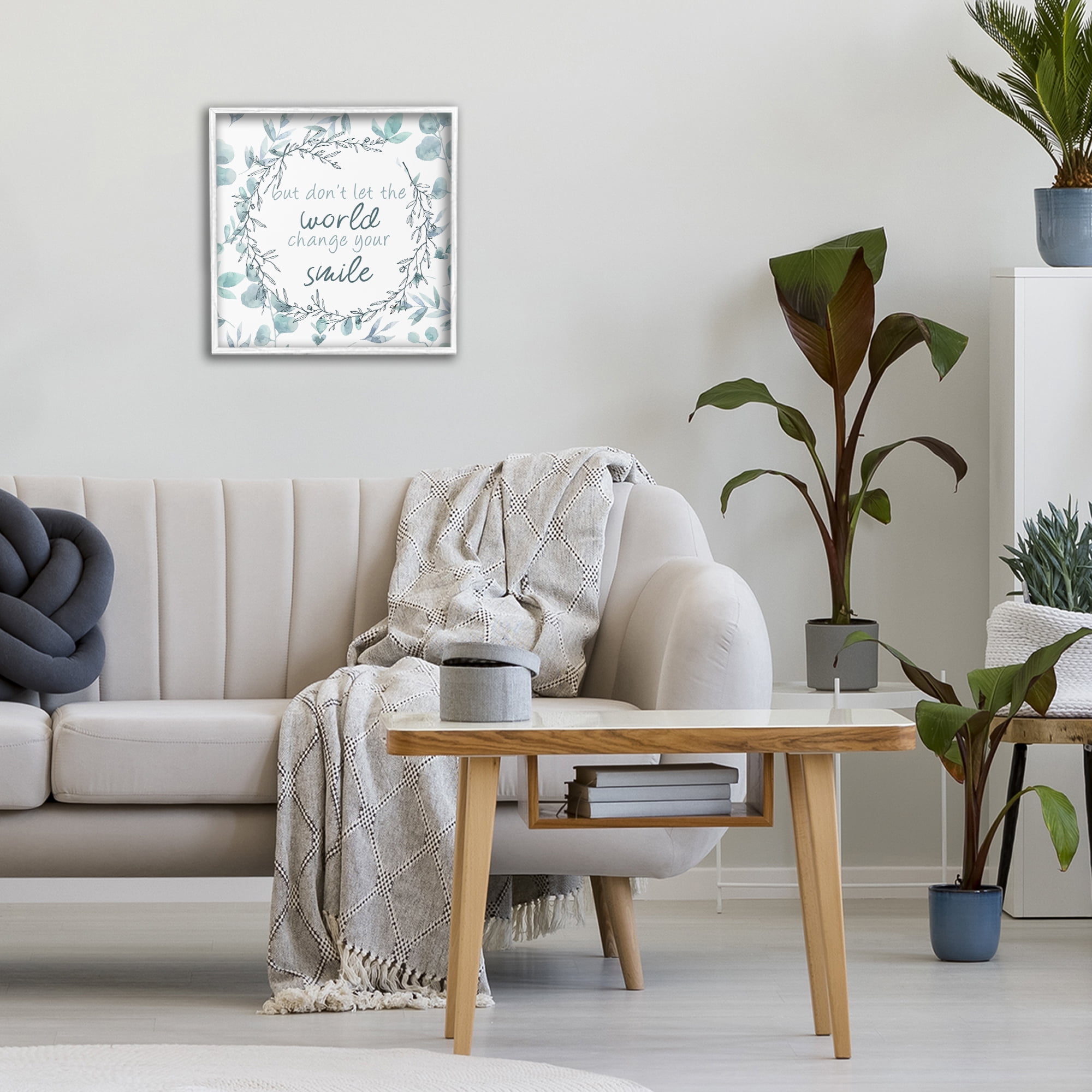 Stupell Industries Don't Let The World Change White Framed Giclee Art, design by Kim Allen