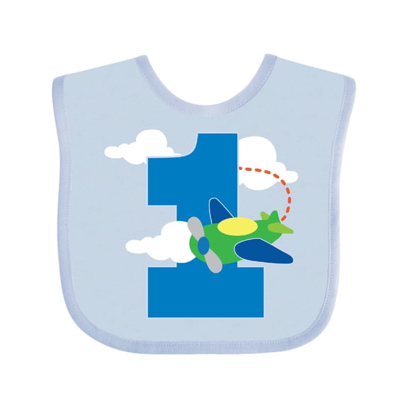 Inktastic 1st Birthday Airplane Pilot 1 Year Boys Boys Baby Bib