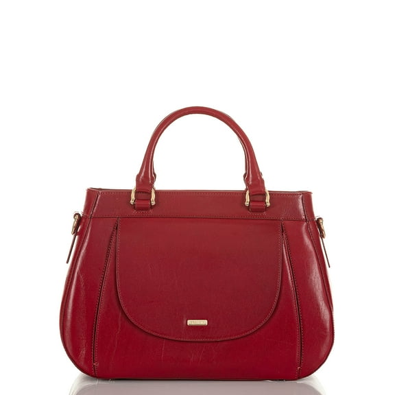 Brahmin Raelynn Lava Topsail Red Top Handle Satchel