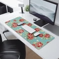 thumbnail image 2 of Long Mouse Pads for Desk,Pioneer Flower Floral Print Pattern Desk Mats on Top Of Desks, Desk Mouse Pad Extra Large with 3mm Non-Slip Base and Stitched Edge for Gaming,Office,Work,Home 31.5"x11.8", 2 of 6