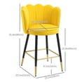 thumbnail image 3 of HOMCOM Tabourets de Bar Lot de 2, Tabourets de Comptoir avec Dossier, 3 of 10