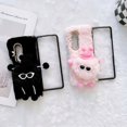 thumbnail image 5 of Nalacover Furry Plush Case for Samsung Galaxy Z Fold4, Shining Sparkle Rhinestones Cute Cartoon Briquette Fluffy Thin Cover with Warm Cold Weather Glitter Diamond Lens Frame Protection Case,Black, 5 of 8