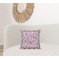 thumbnail image 2 of HomeRoots 481286 18 x 18 in. Gray & Pink Peacock Broadcloth Floral Zippered Pillow, 2 of 3
