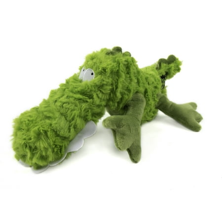 UPC: 0786306701178 | goDog PlayClean Gator Squeaker Plush Pet Toy for Dogs & Puppies – Green  Large