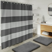 Nestl 23 Piece Bathroom Accessory Gift Set, Bathroom Shower Curtain Set, And Bath Rug Set, Gray