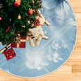 thumbnail image 5 of SKYSONIC Christmas Tree Skirt Snowflake Xmas Tree Skirt Floor Door Round Mat Decorations for Holiday Party Home Christmas Day Ornaments 47.2 Inch, 5 of 6