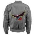 thumbnail image 2 of Ma Croix Mens Souvenir Bomber Jacket Premium MA-1 Flight Outerwear, 2 of 3
