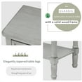 thumbnail image 4 of 31 Inch Tall Narrow Console Table with 3 Storage Drawers and Bottom Shelf, Slim Sofa Table Entryway Accent Table with Tapered Table Legs for Hallway, Living Room and Dining Room, Gray Wash, 4 of 7