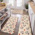 thumbnail image 2 of Beige Cow Heart Pattern Kitchen Rugs Sets Of 3,Kitchen Runner Rugs Non Skid Washable,Decorative Kitchen Floor Mats for Kitchen,Sink,Laundry,17"x30"+ 17"x47" + 17"x59", 2 of 6