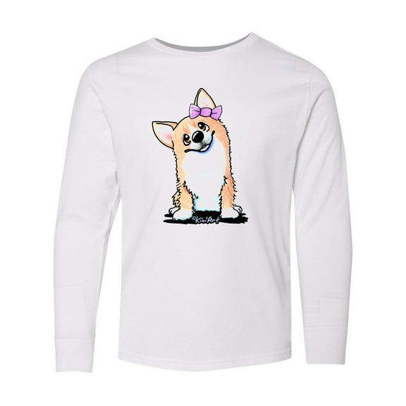 Inktastic Corgi Puppy Girl Long Sleeve Youth T-Shirt