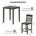 thumbnail image 3 of Gymax 5 PCS Counter-Height Dining Table Set for 4 Square Kitchen Table & 4 Bar Chairs, 3 of 10