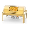 thumbnail image 1 of Bingirl Serveur de Réchauffement Alimentaire Rectangulaire 9QT à Couvercle Roulé pour Buffet, avec Couvercle Visible, Bac à Eau, Support, Porte-Carburant et Pince, 1 of 8