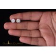 thumbnail image 3 of Diamond Celebrity's Men's & Womens 925 Silver White 0.75ct VVS 'D' Moissanite Round Stud Earrings, 3 of 12