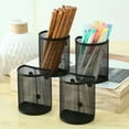 thumbnail image 6 of XIAOLE Magnetic Pencil Holder, Mesh Stainless Steel Pen Basket, Extra Strong Magnets Mesh Marker Holder Perfect for Whiteboard, Refrigerator and Locker Accessories (Black), 6 of 8