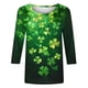 thumbnail image 5 of TaTaai Fashion Women's Printed Round Neck 3/4 Sleeve T-shirt Fashionable Blouse Tops Gift, 5 of 5