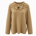 thumbnail image 6 of yillto Women Fashion Sweater Bow Neck Elegant Knit Top Dressy Work Fall Winter Pullover Sweaters, 6 of 6