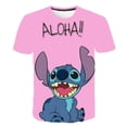thumbnail image 2 of Boys Disney Stitch T Shirt Girls Kids Children Tops Tshirt Short Sleeves Summer Stitch Clothes Print Cartoon Tee Child Clothing14T Gao Jinjia LED, 2 of 2