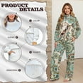 thumbnail image 5 of Garronmavis Women's Sweatsuits 2 Piece Outfits Boho Deer Skull Hoodie Long Sleeve Hoodies Long Sleeve Sweatshirt and Sweatpants Set with Pockets Mandla Floral, Size XS, 5 of 6