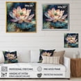 thumbnail image 4 of Designart "Orange Lotus Floral Dreams Ii" Floral Lotus Canvas Print 24 in. wide x 24 in. high, 4 of 5