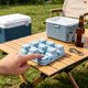 thumbnail image 5 of Bandeja plegable de silicona para cubitos de hielo con tapa, 9 compartimentos, bandeja de fácil liberación para congelador, molde de hielo apilable de silicona para whisky y cócteles, máquina de, 5 of 6